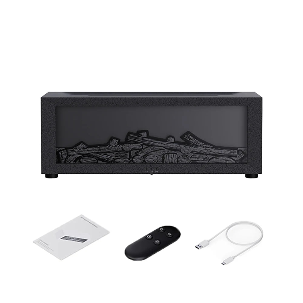 Humidificador Aromaterapia con Llama y Luz LED – Control Remoto