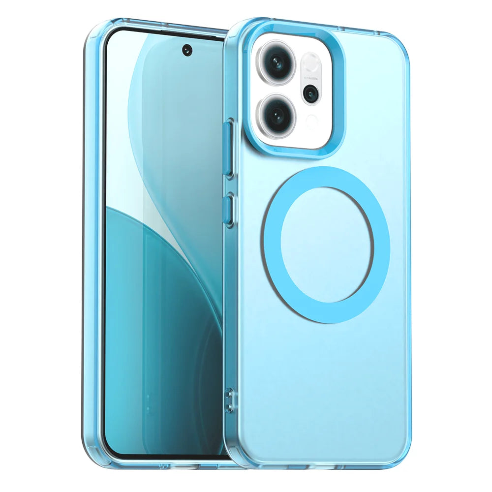 Funda MagSafe para OPPO Reno 14 / 14F / 14 Pro – Transparente con Carga Inalámbrica